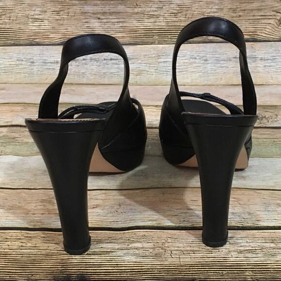 Jil Sander Leather Slingback Heels - Black - 39.5 - Picture 4 of 14